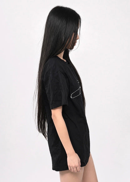 Calligraphy Tee (Noir) - lostintrance