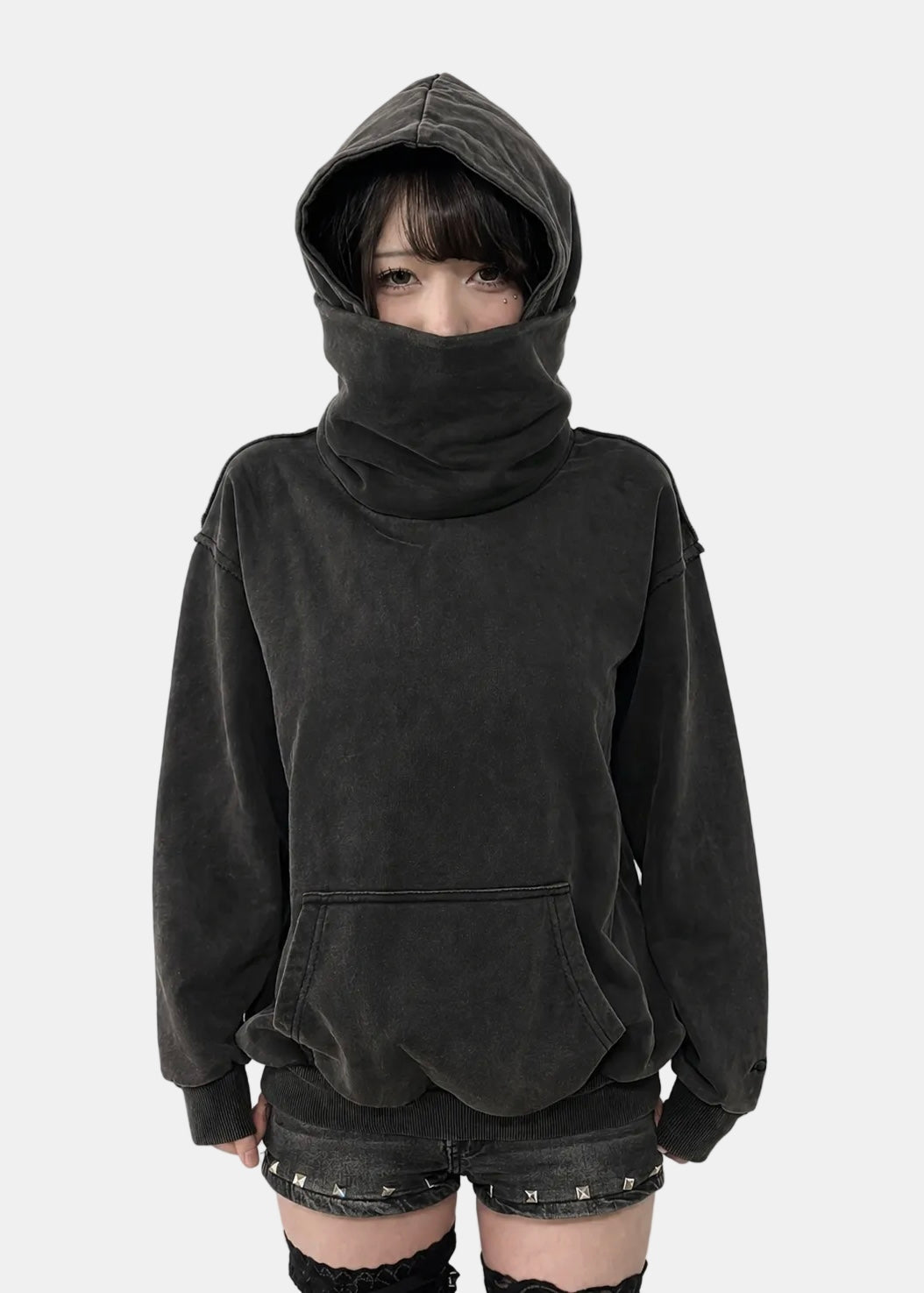 Masked Hoodie (Coal) - lostintrance