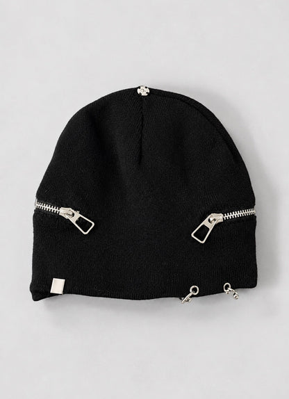 Satin Zip Beanie - lostintrance